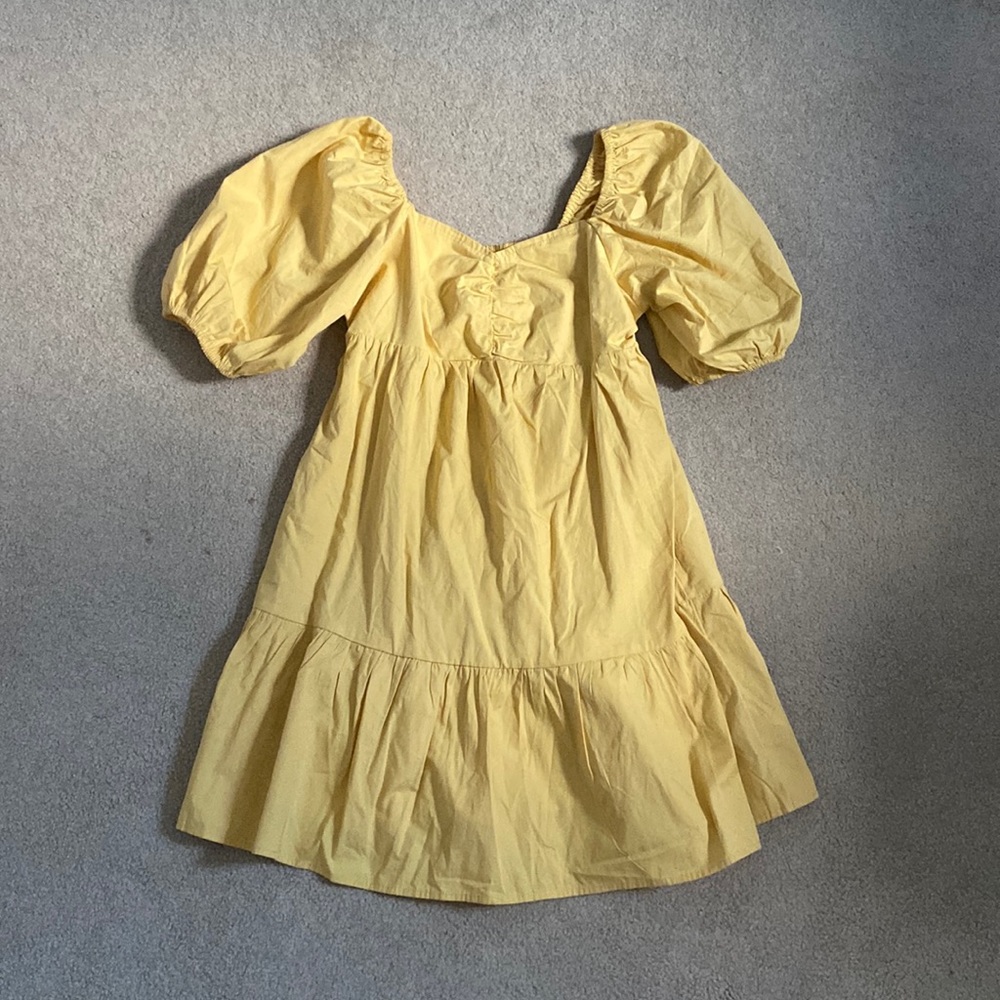 Billabong Puff Sleeve Square Neck Dress